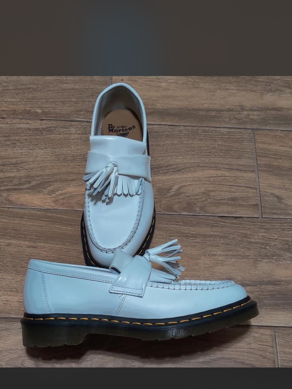 Dr. Martens White Tassel Penny Loafers for Men